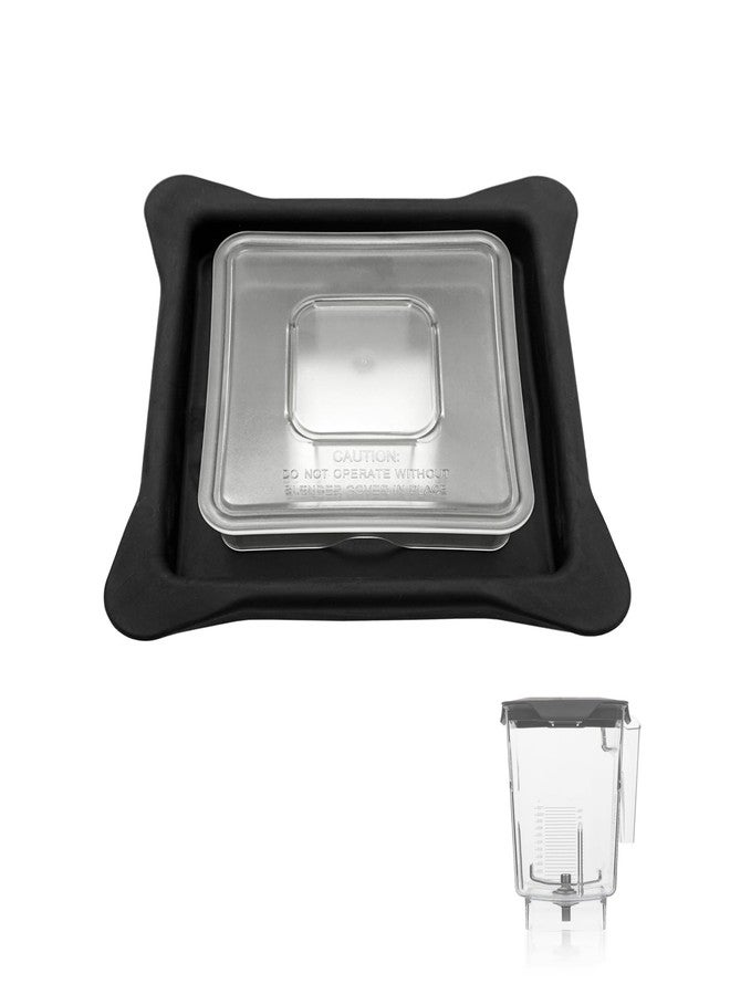Taruimoo Blender Lid Replacement Compatible with Blendtec Commercial Blender,Soft Vented Gripper Mix-in with Square Clear Plug Compatible with WildSide+ and FourSide jars - Image 1